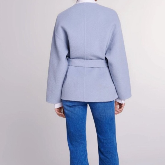 Maje Light short belted Coat - Picture 5 of 8